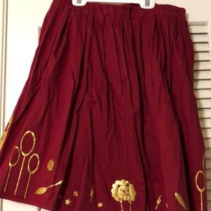 Harry Potter Gryffindor Quidditch Print Skirt